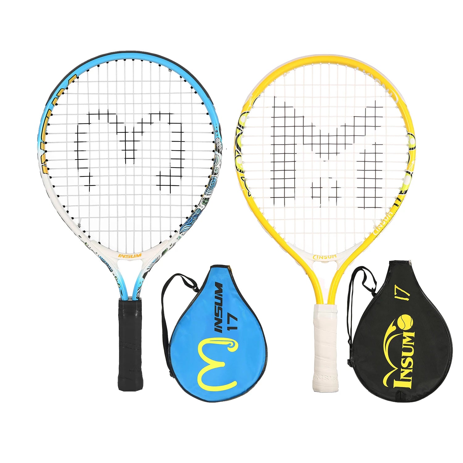 Kids Tennis Racket,17" Aluminum Tennis Racket with Carry Bag for Kid,Toddler Outdoor/Indoor Sport Play Rackets