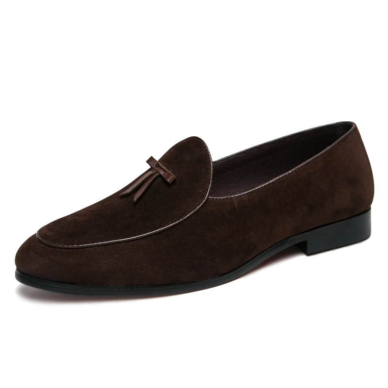 Hot Selling Men's Suede Shoes Europe America Soft Soled Comfortable Loafers Simple Versatile Men's Casual Shoes Free Delivery