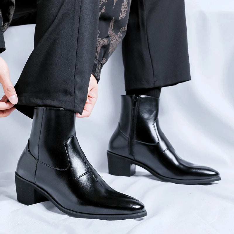 Leather Ankle Boots For Man Genuine Leather Big Size Boots High Quality Designer Casual Formal Outdoor Boots Fashion Business