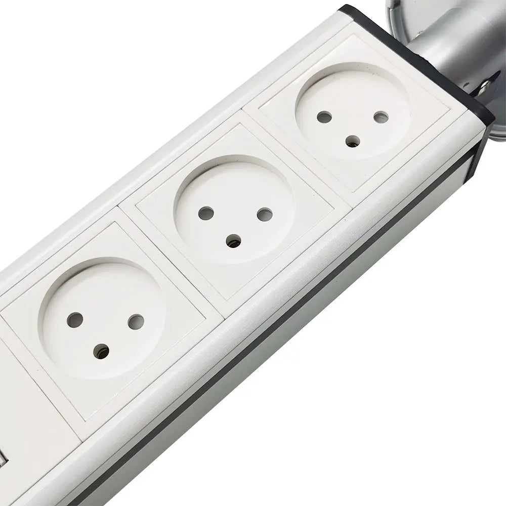 POP UP SOCKET Israel Socket,USB Plug,AC 110v-250v, Silver/Black ,PD 20W super charging  Office, Kitchen Hidden Lifting Socket,