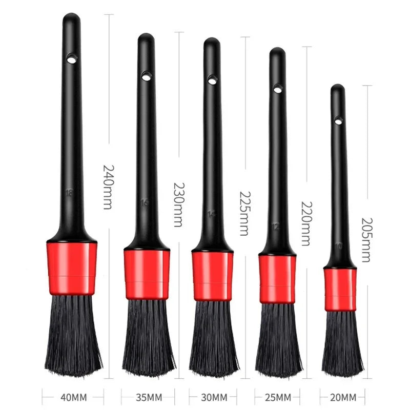 Car Cleaning Brush Kit – Automotive Detailing Brushes for Interior, Exterior & Wheel Rims, Multi-Size Plastic Cleaning Tools