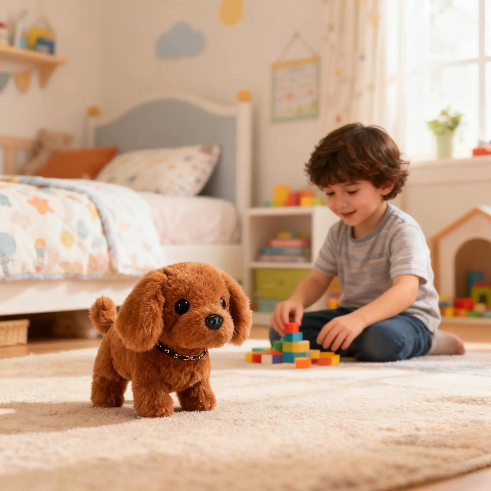 Interactive Robotic Puppy Toy Realistic Electronic Pet With Life&like Actions Fun Companion For Boys Girls Kids Home Travel