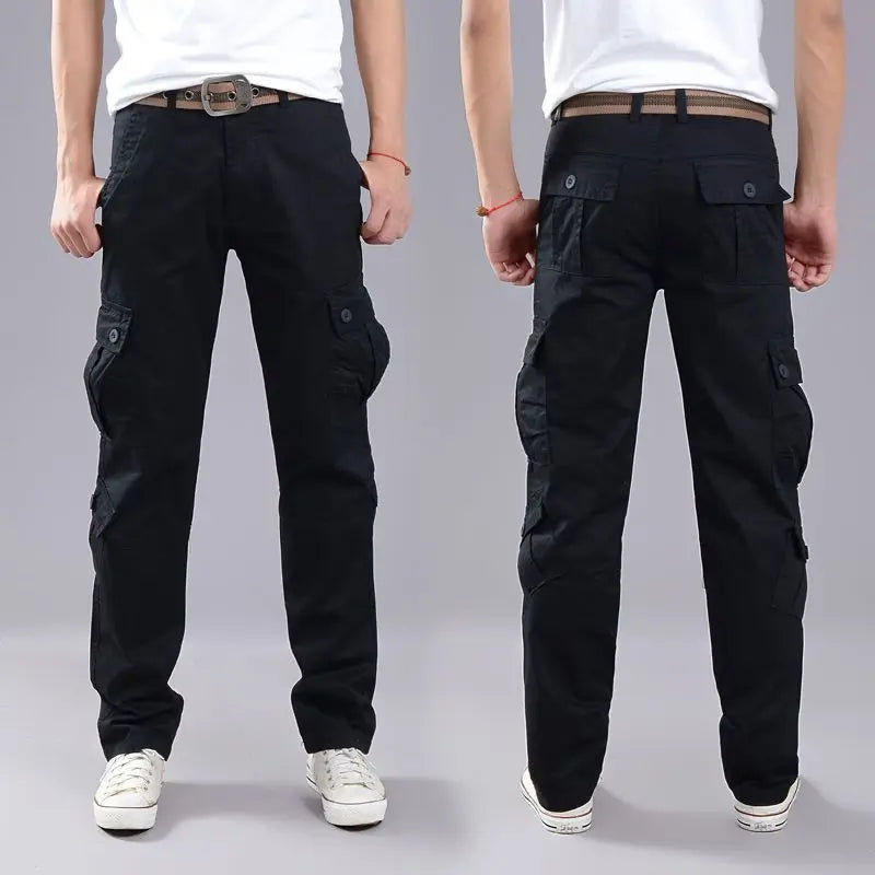 Khaki Trousers Man Work Wear Autumn Winter Multipockets Straight Cargo Pants for Men Multi Pocket Baggy Slacks Fashion Cheapest