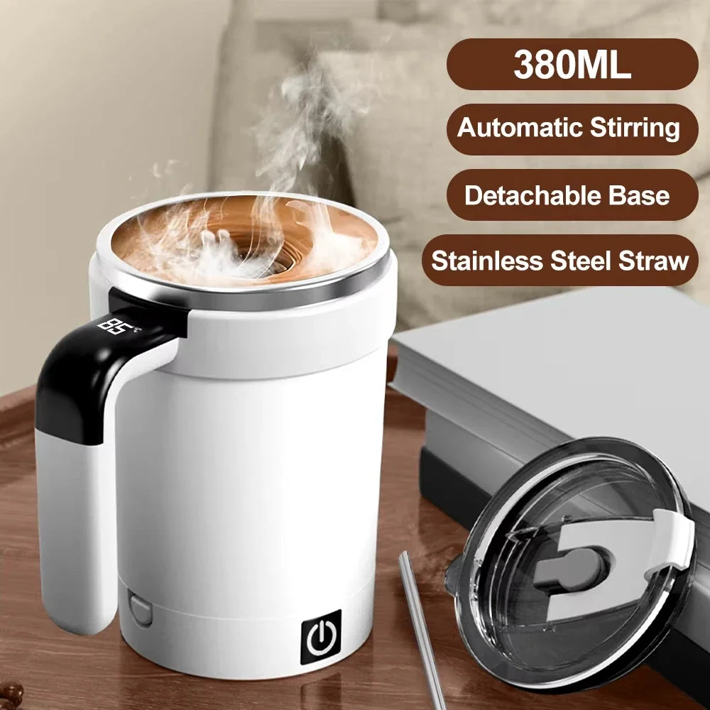 Detachable Automatic Mixing Coffee Cup - Smart Temperature Rechargeable Mug for Office Travel