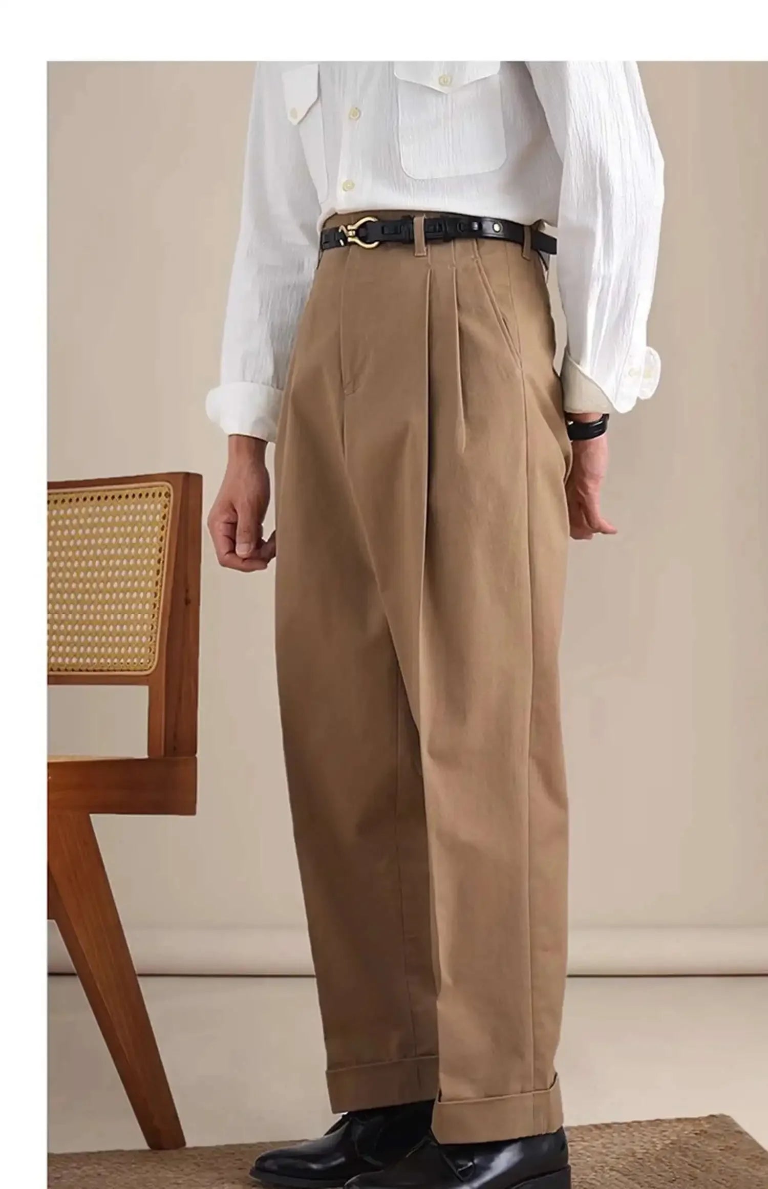 Men Dress Pants Men's Trendy Cotton 2025 Mens Social European Style Business Casual Pants Black White Trousers Formal Pants