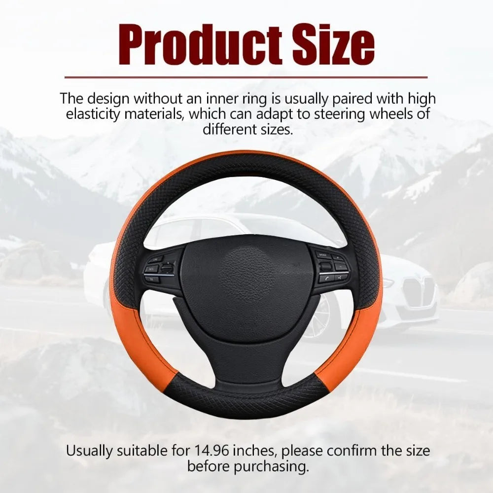 Car Steering Wheel Cover Anti Slip Breathable Ultra Thin All Season Use Essential Automotive Interior Accessories
