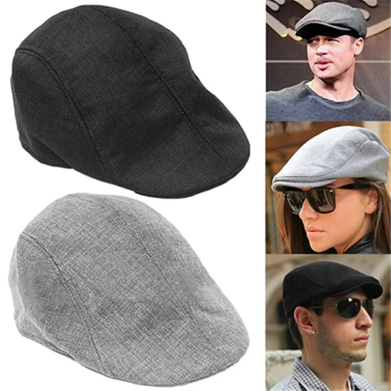 New Vintage Cotton Caps for Man Hats Golf Driving Sun Flat Cabbie Cap Peaky Blinder for Men Women Summer Spring Autumn Hat