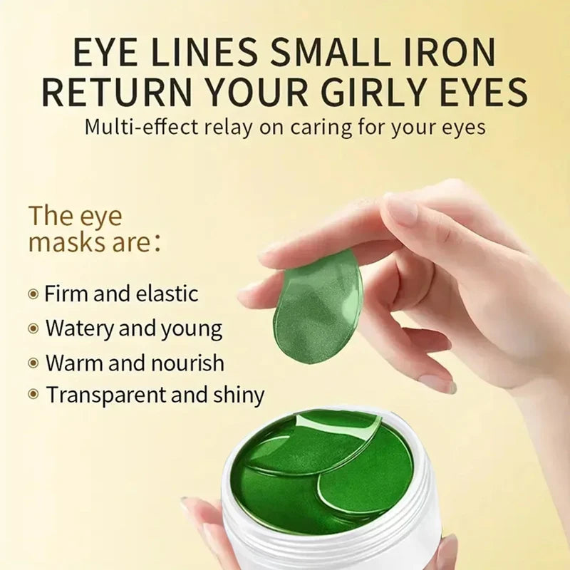 60pcs/30pairs Seaweed Hyaluronic Acid Eye Mask Remove Dark Circles Firm Moisturizing Eye Patches Reduces Puffiness Eye Skin Care
