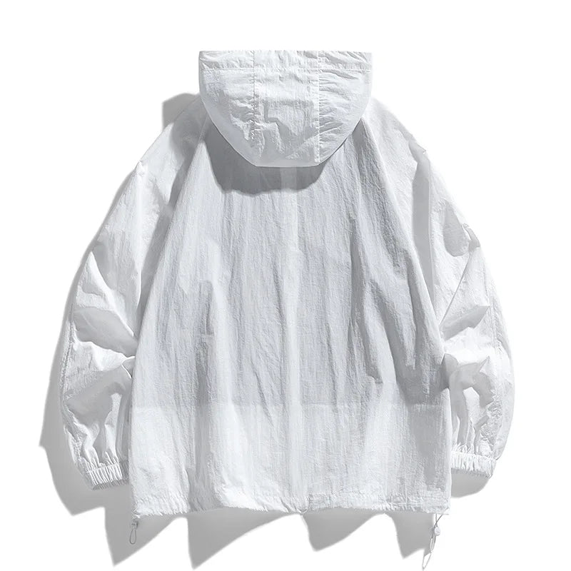 Summer Men's Skin Coats Ice Silk Sun Protection Clothing Lightweight Breathable Outdoor Anti-ultraviolet Windbreaker Jacket