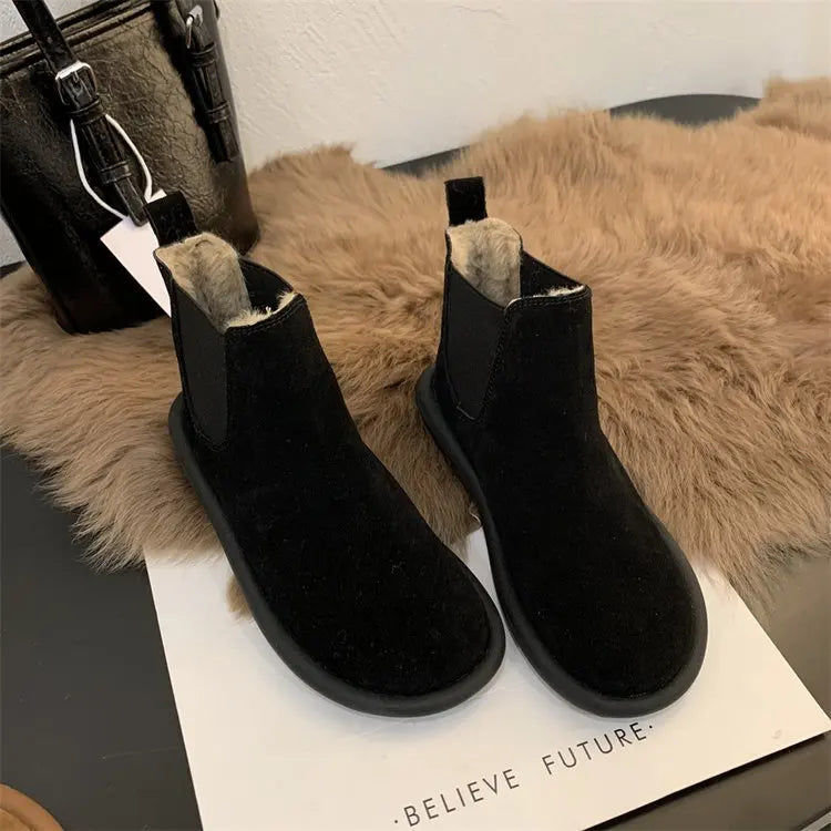 Snow Boots for Women 2025 New Autumn and Winter Popular Warm Cotton Shoes Fleece-Lined Thickeneded Boots Casual Short Botines