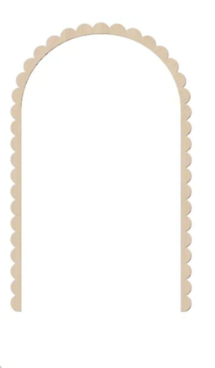 Wood Wall Arch Decor Modern Wooden Wall Panel Scallop Wall Trim Accent DIY wood  arch shaped wooden frame scalloped