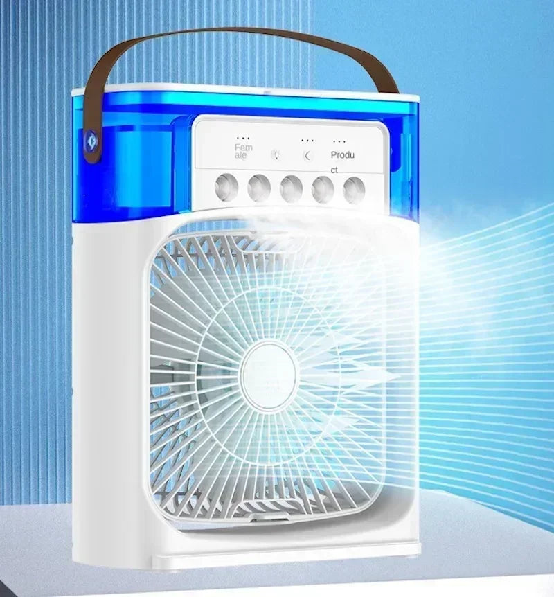 3 In 1 Fan AIr Conditioner Household Small Air Cooler LED Night Light Portable Humidifier Air Adjustment Fan Office Home Fan New