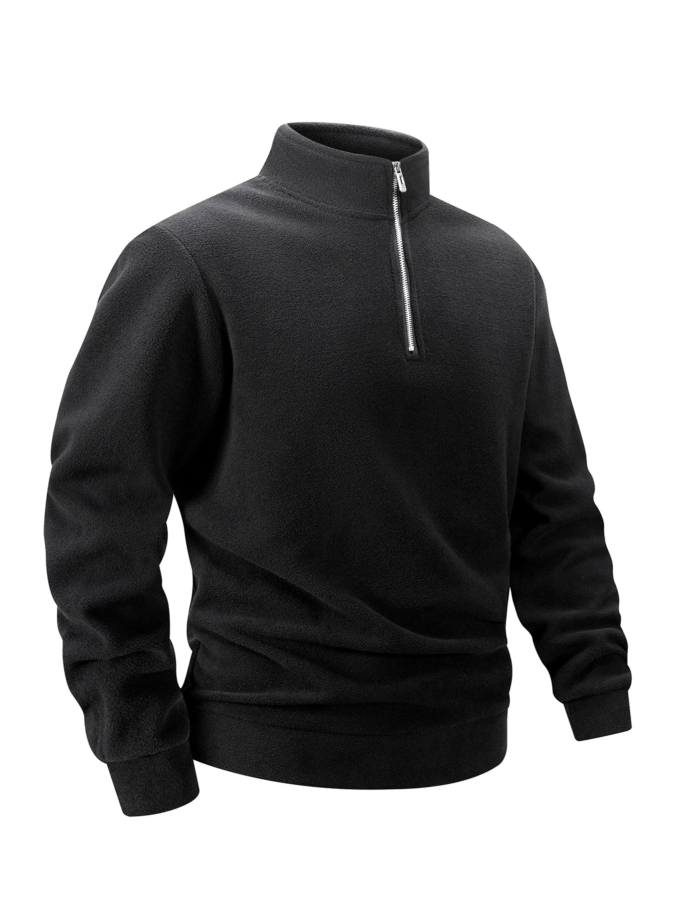 Men's Casual Fleece Half Zip Sweatshirts for Men Mock Neck Pullover Warm Autumn Sweat Shirts Casual Workout Daily Sweaters
