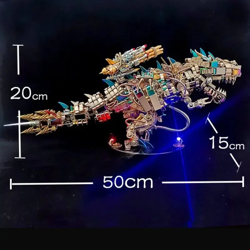 Steampunk mechanical Tyrannosaurus hell level 3d three-dimensional metal puzzle model difficult toy gift for boyfriend