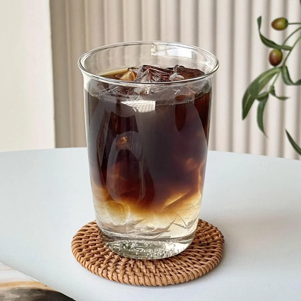420ml Transparent Glass Coffee Mug High Borosilicate Heat-resistant Latte Glass Cup Beer Milk Water Cocktail Drinking Mugs