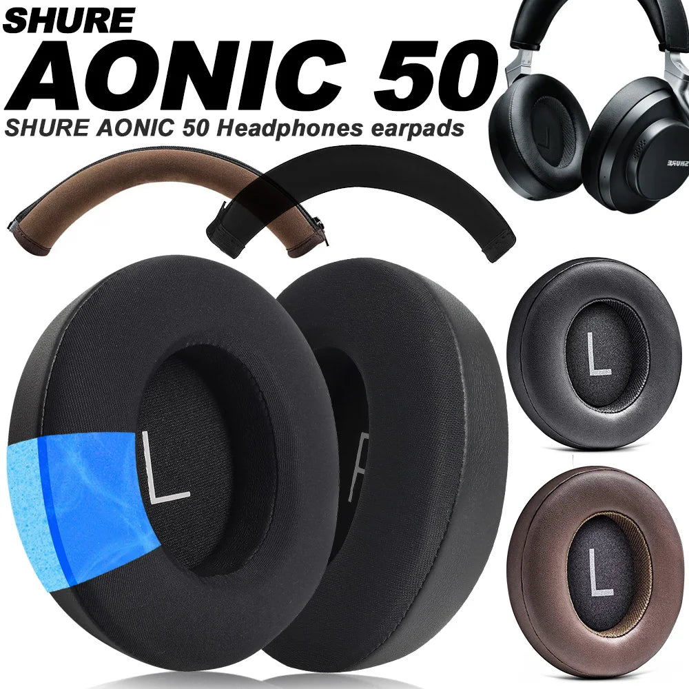 Earphone pads For Shure Aonic 50 Gen 1/Gen 2 replacement pink Earpads headphones Earmuffs Mesh Memory Covers Sponge  Protein