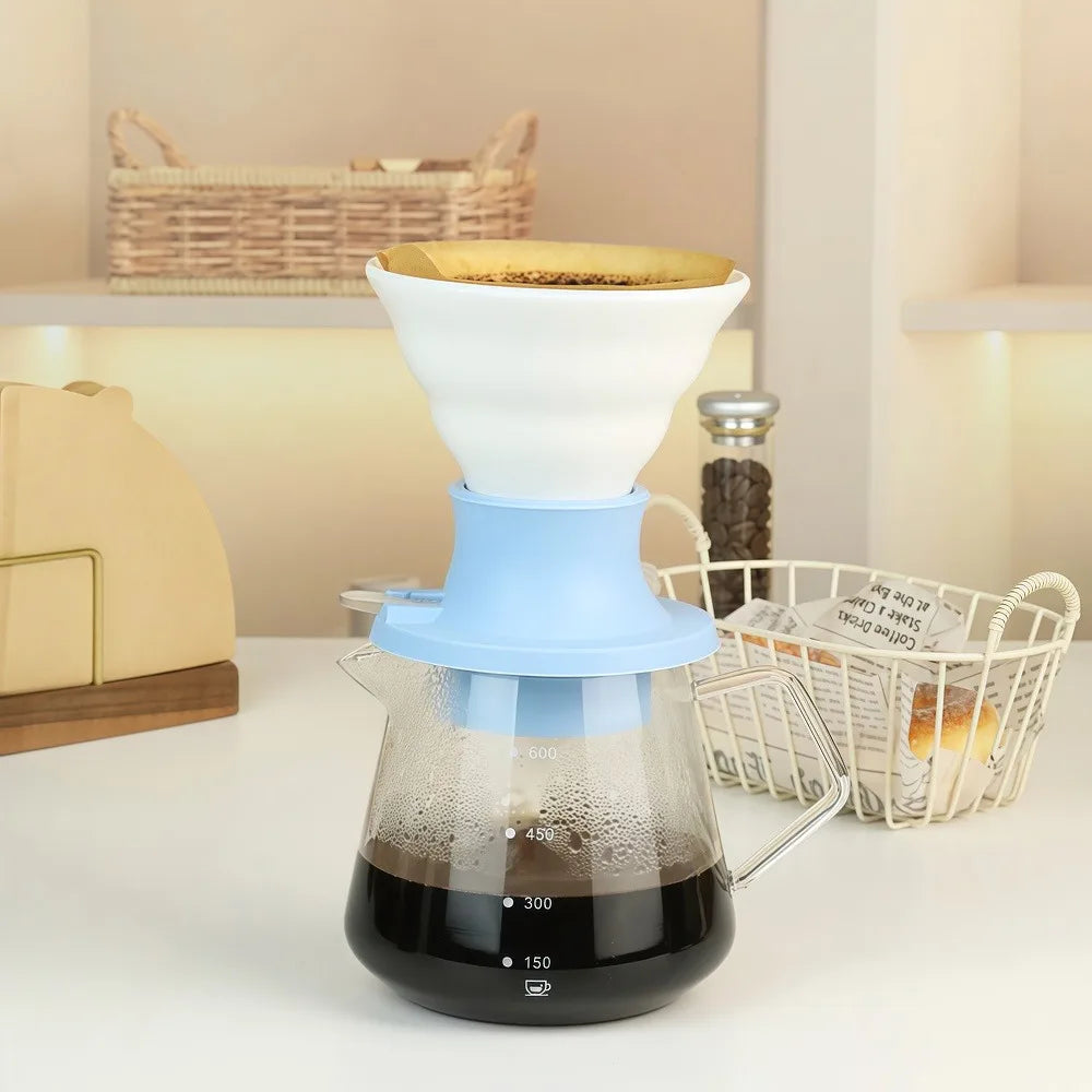 Smart cup colored ceramic drip filter cup with switch, hand brewed coffee drip filter