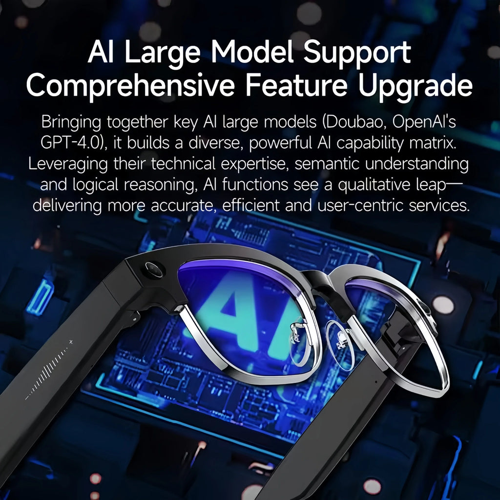 2026 New AI Smart Glasses 800W Ultra-Wide HD 4K Camera Video Recording 4GB AI Photo Recognition Bluetooth Call Translation Voice