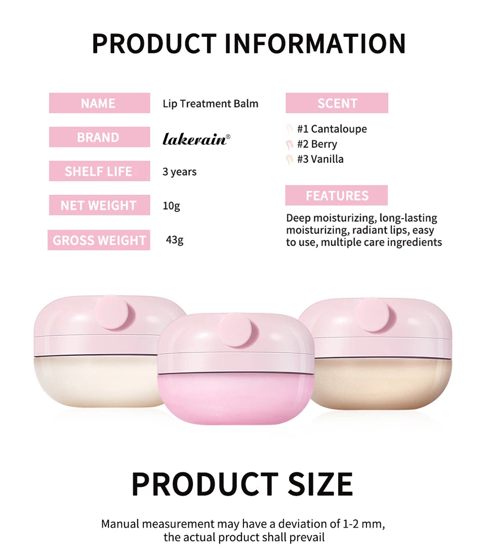Lip Treatment Balm Hydrate Visibly Plump Lips Exfoliating Clean Moisturizer Makeup Beauty Health Care Products Skin Care Gift
