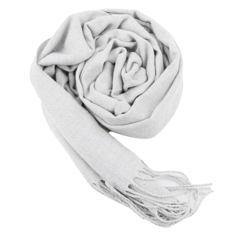 Wool Scarves Winter Soft Warm Cashmere Shawl Thickened Long Tassel Shawl Warm Scarf Fashion Solid Color Women Man Scarf - Free Items Weekend.