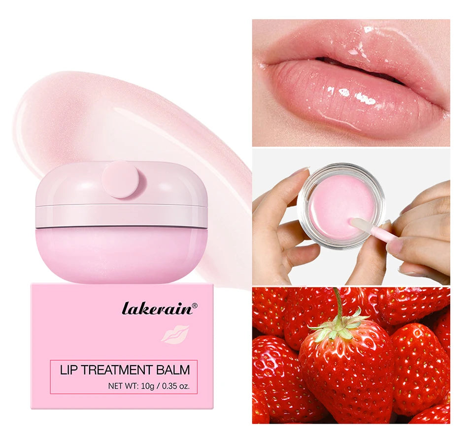 Lip Treatment Balm Hydrate Visibly Plump Lips Exfoliating Clean Moisturizer Makeup Beauty Health Care Products Skin Care Gift