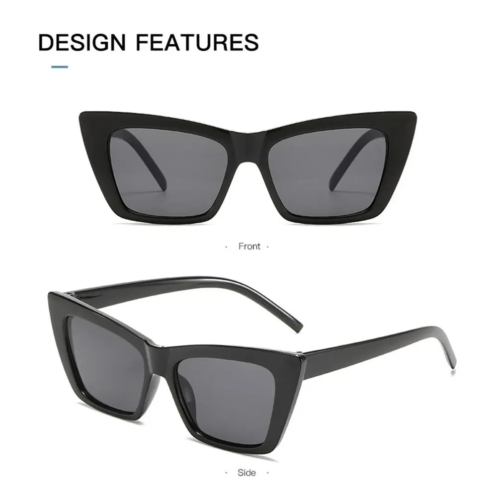 Trendy Cat Eye Sunglasses for Women/Men Retro Square Sun Glasses UV400 Protection Eyewear Summer Shades Fashion Accessories