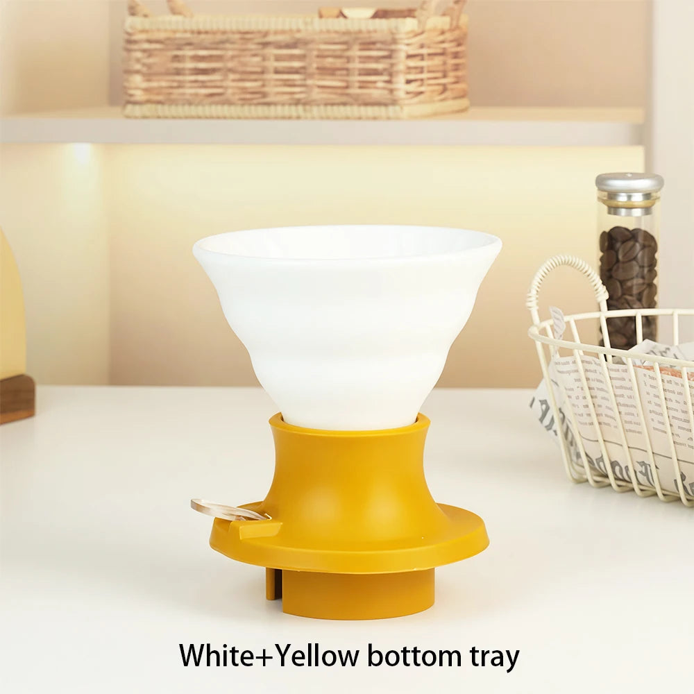 Smart cup colored ceramic drip filter cup with switch, hand brewed coffee drip filter