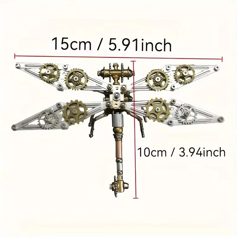Steampunk Bee 3D Metal Dragonfly spider Puzzle for Adults & Teens DIY Craft Set Gold Mechanical Insect Model Unique Gift Idea