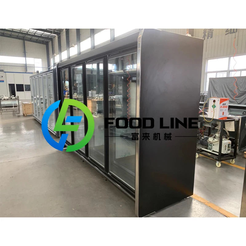 Small  Glass Door Supermarket Commercial Mini  Fridge Deep Chest Freezer Display Refrigeration Equipment