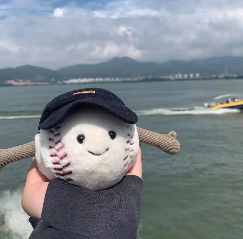 Cute Sports Ball Plush Series Soccer Basketball Tennis Soft Doll Keychain Bag Charm Stress Relief Kawaii Collectible Gift