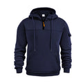 Half Zipper Men's Tactical Hoodies Solid Warm Fleece Military Sweatshirts Multi Pockets Male Hooded Jackets Thick Outdoor Polar