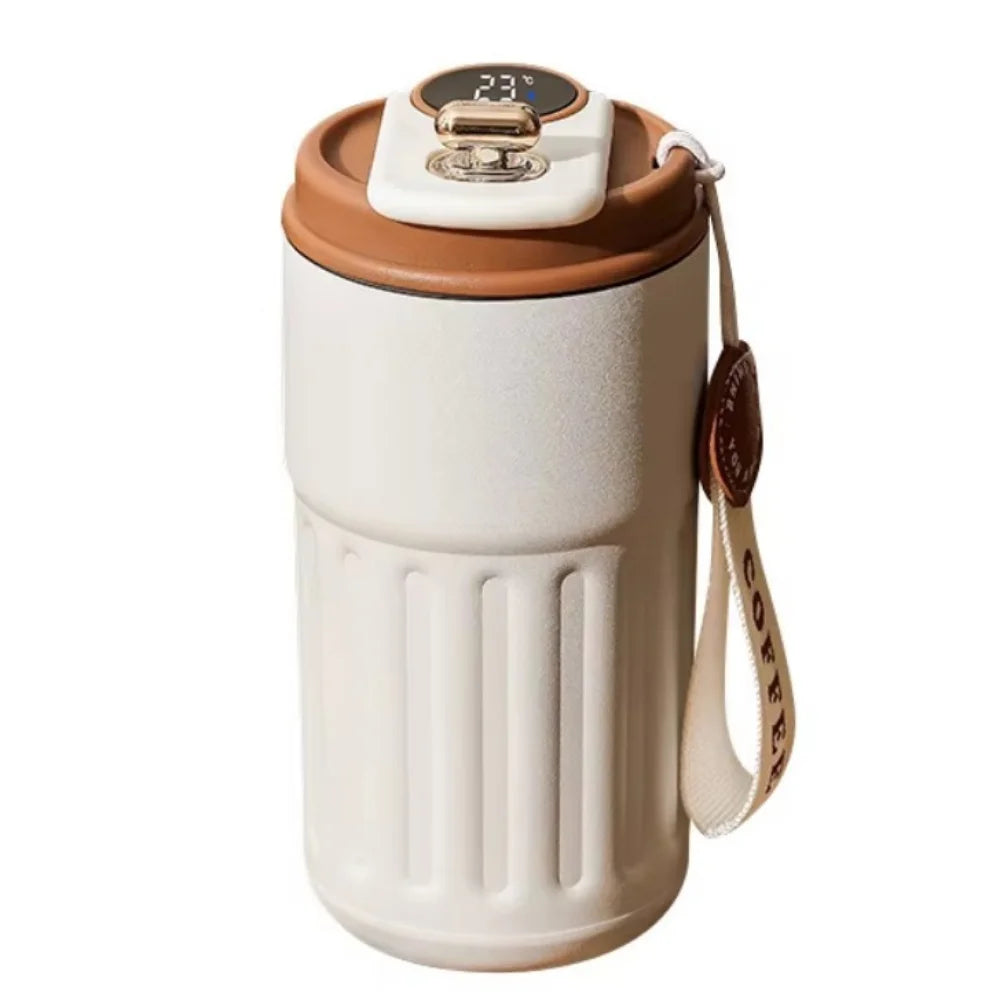 450ML Thermal Water Bottle Portable Creative Outdoor Insulated Mug Large Capacity Digital Coffee Thermos Cup Kitchen Supplies - - Free Items Weekend.