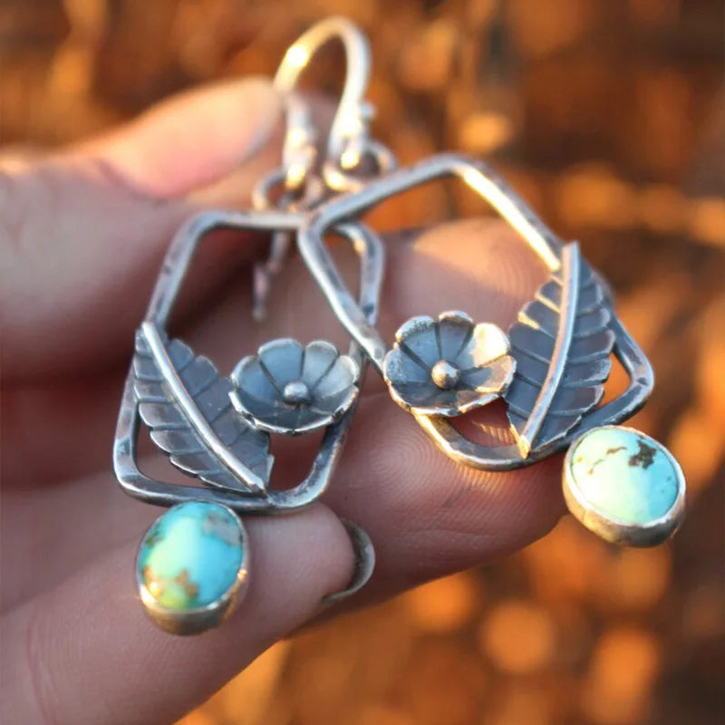Indian Tribe Statement Dangle Earrings For Women Female Jewelry Vintage Ethnic Metal Drop Earrings Long Earring Accessories