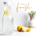 1.5L Elegant Carafe w/ Flip Top - Leak-Proof Juice & Iced Tea Dispenser, Stylish Home Decor for Kitchen, Parties