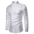 2026 New Men Fashion Medieval Floral Black Dress Shirts Stylish Long Sleeve Steampunk Shirt Men Party Club Bar Social Shirt Male