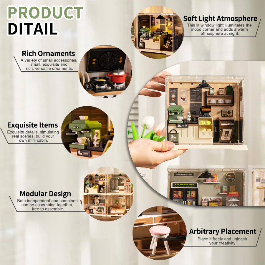 DIY Miniature House Kit - 3D Puzzle Assembly with Exquisite Furniture Decor, Ideal Birthday & Christmas Gift