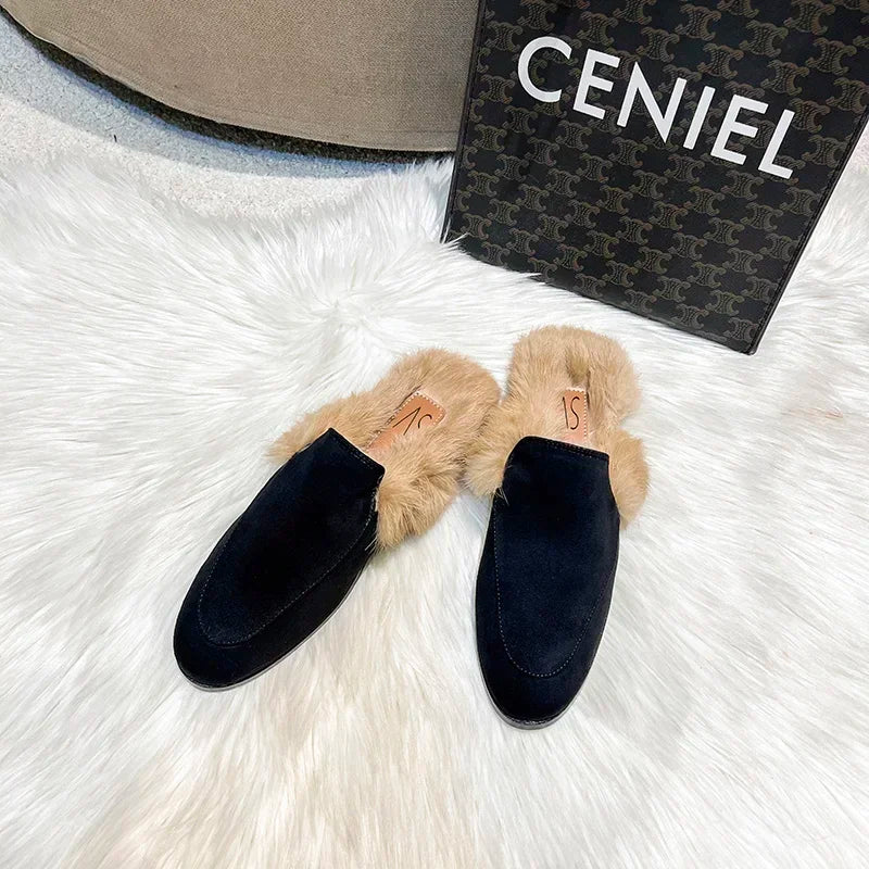 Baotou Half Slippers Women Summer Wear Muller Shoes 2025 New Flat Sandals