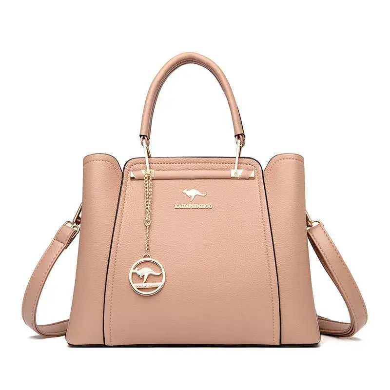 Faionable Versatile Women's Handbag oulder Bag 202 Sli All-Match Ladies Bag Soft Handle PU Leather Square ape