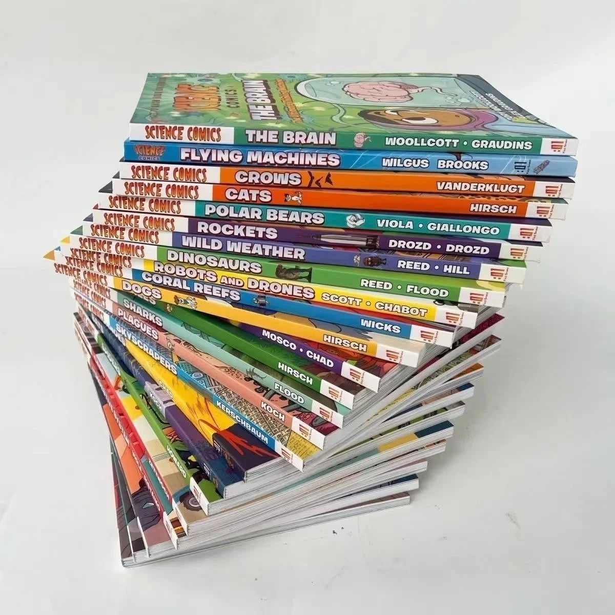 28 Books/Set Science Comics Children's Exploration Cognitive Nature Popular Science English Picture Story Book