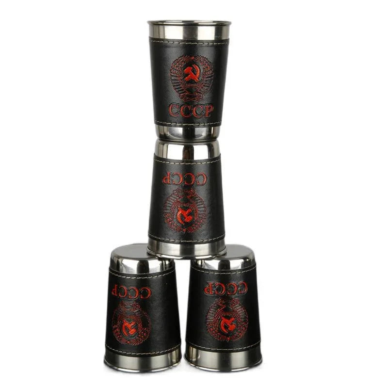 1/2oz Outdoor portable Stainless Steel Cups with case Shots Set Mini Glasses For beer Wine whisky voldka Hiking Camping Water