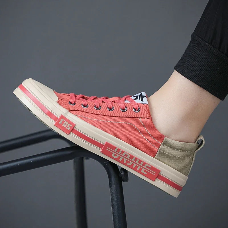 New Canvas Driving Shoes Men Lace Up Vulcanized Canvas Shoes Mens Designer Flat Loafers Non-slip Casual Sneakers for Man 24140