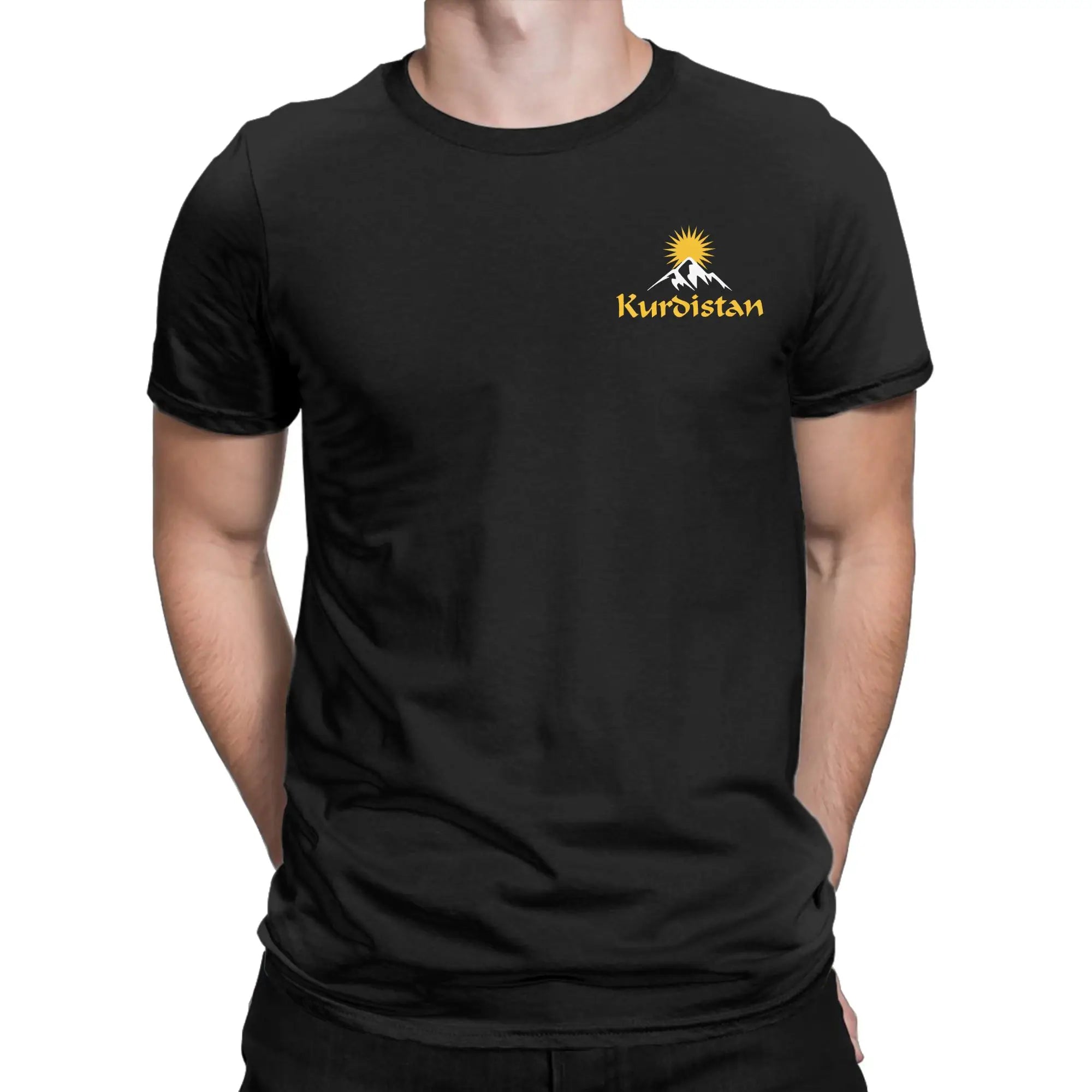 Men's Kurdish Kurdistan Flag Kurd T Shirts  Cotton Clothes Casual Short Sleeve Crew Neck Tee Shirt Birthday Gift T-Shirts