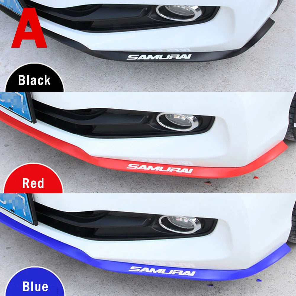 2.5M Car Bumper Lip Stickers Car Front Bumper Lip Rubber Car Bumper Guards Lip Mouldings Splitter Chin Body Auto Bumper Exterior