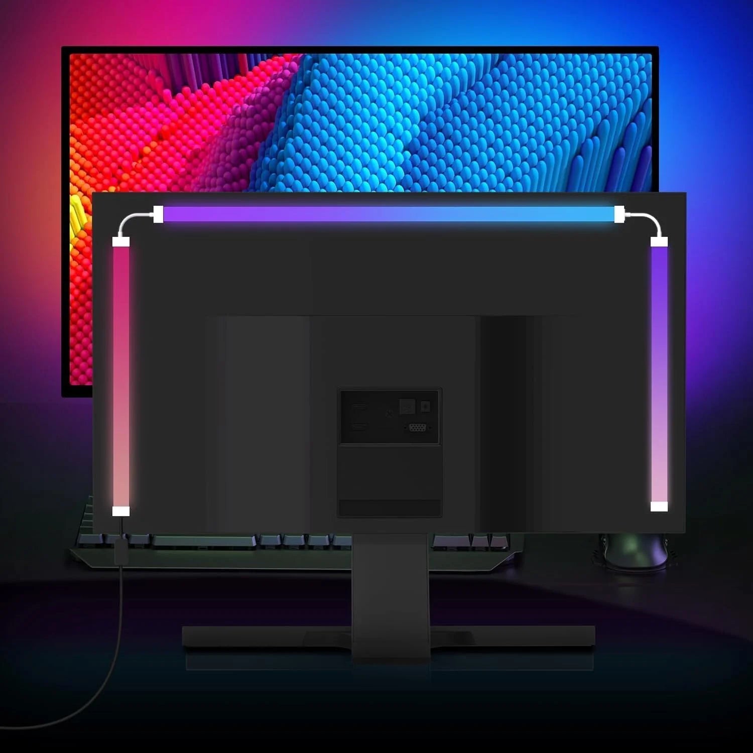 Smart Ambient PC Display Sync Computer Monitor Backlight LED Strip Light RGB Color DIY Game Holiday Atmosphere Decor Lamp