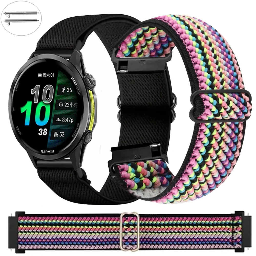 Nylon Loop Strap for Garmin Forerunner 970 570 965 55 165 265 Active 6 5 Bracelet Band Garmin Approach S50 Venu 4 45mm Wristband