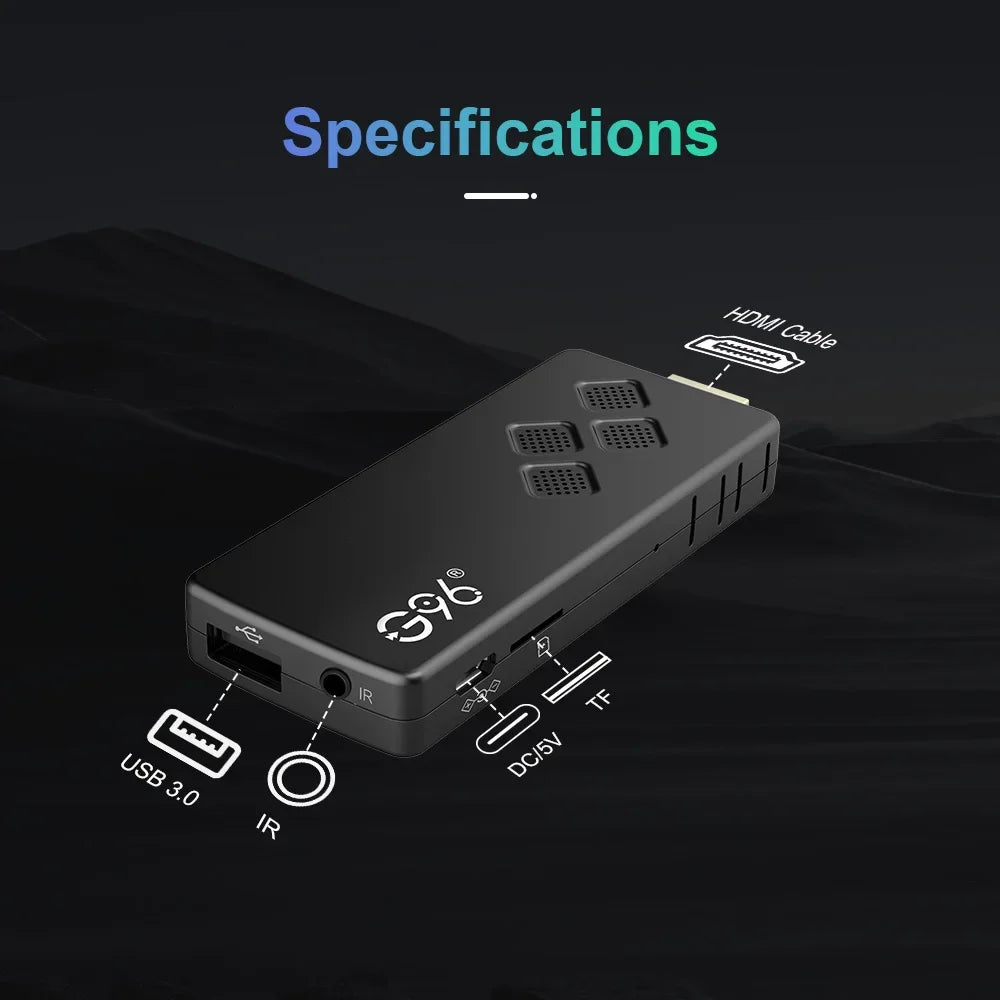 New Smart TV Stick Q2 High-performance Android 14.0 4K Ultra HD Dual Wifi 6 Bluetooth 5.0 Multi Language Streaming Media Player