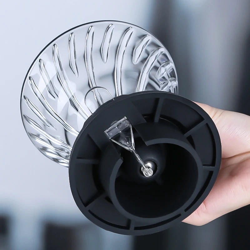 Smart CupNew Hand-Brewed Coffee Drip Filter Modern Style Silicone Glass Filter Cup Switch Complete Set