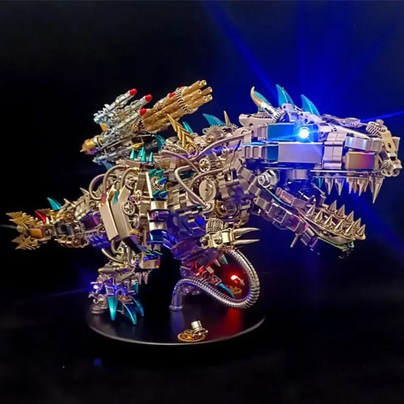 Steampunk mechanical Tyrannosaurus hell level 3d three-dimensional metal puzzle model difficult toy gift for boyfriend