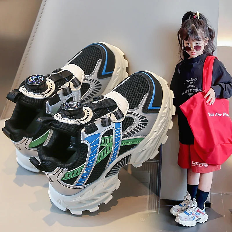 Kids Shoes 2026 New Spring and Autumn Breathable, Fashionable, Casual Sports Basketball Shoes, Teenagers' Spring Running Shoes