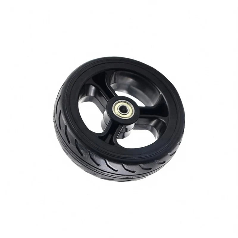 Get reliable traction and durability with these 5-inch solid plastic wheels for electric scooters.
